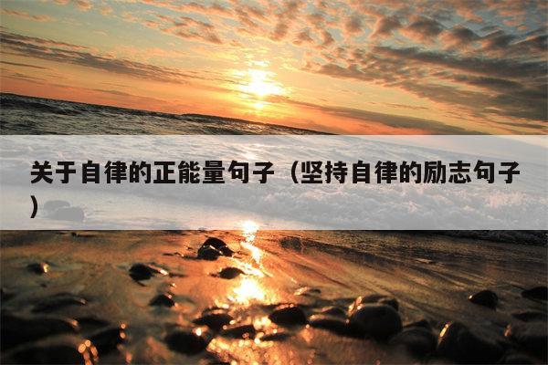 关于自律的正能量句子（坚持自律的励志句子）