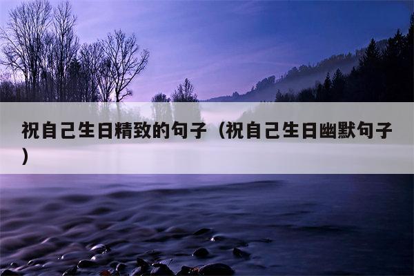 祝自己生日精致的句子（祝自己生日幽默句子）