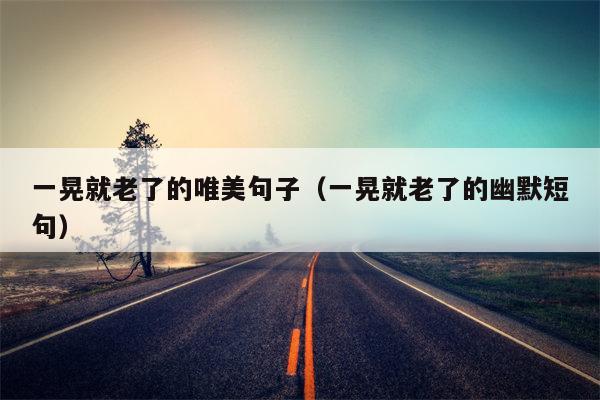 一晃就老了的唯美句子（一晃就老了的幽默短句）