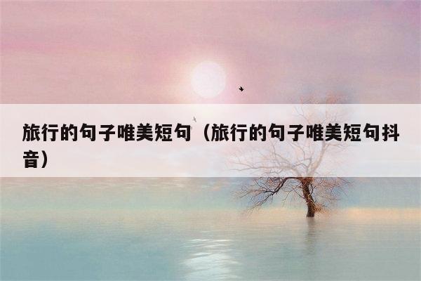 旅行的句子唯美短句（旅行的句子唯美短句抖音）