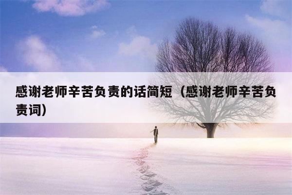 感谢老师辛苦负责的话简短（感谢老师辛苦负责词）