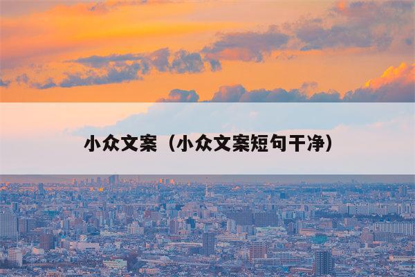 小众文案（小众文案短句干净）