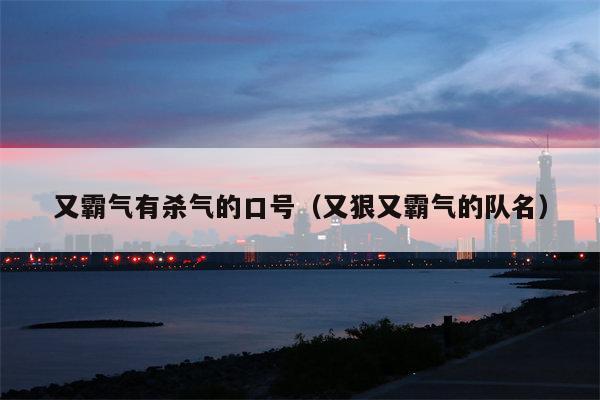 又霸气有杀气的口号（又狠又霸气的队名）