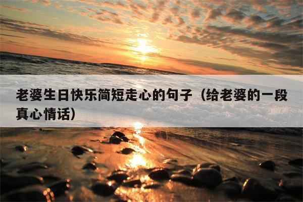 老婆生日快乐简短走心的句子（给老婆的一段真心情话）