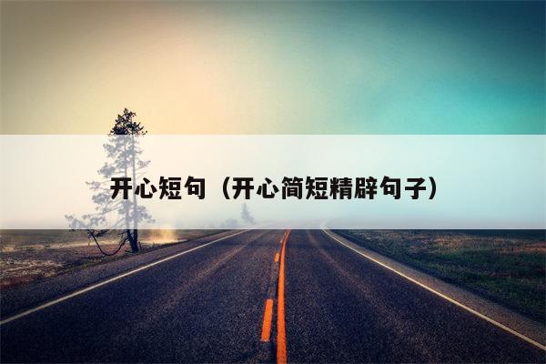 开心短句（开心简短精辟句子）
