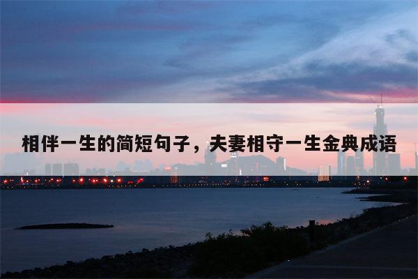 相伴一生的简短句子，夫妻相守一生金典成语