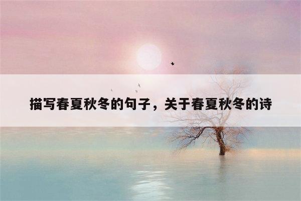 描写春夏秋冬的句子，关于春夏秋冬的诗