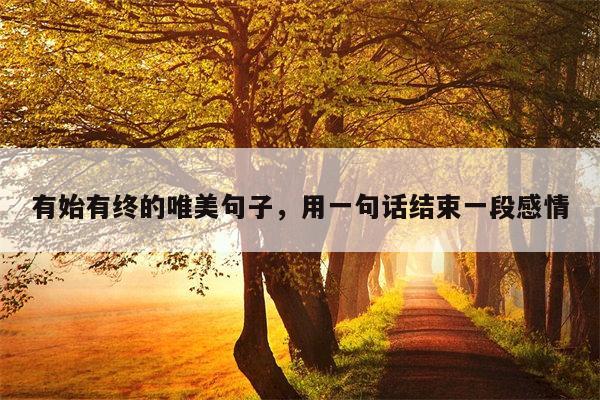 有始有终的唯美句子，用一句话结束一段感情