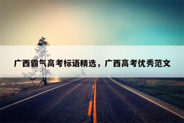 广西霸气高考标语精选，广西高考优秀范文