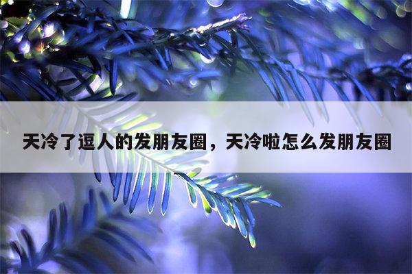 天冷了逗人的发朋友圈，天冷啦怎么发朋友圈