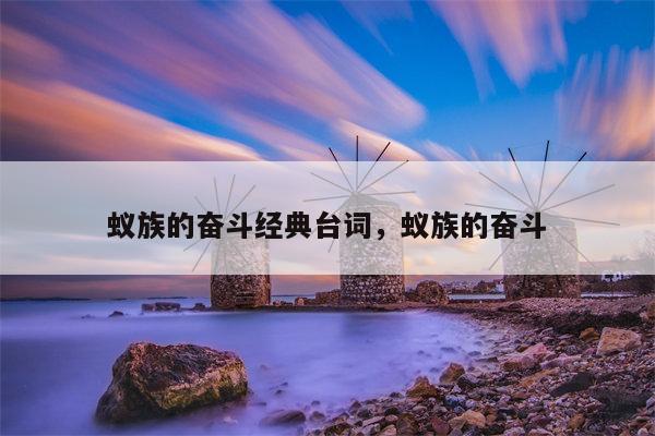 蚁族的奋斗经典台词，蚁族的奋斗
