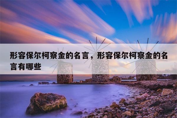 形容保尔柯察金的名言，形容保尔柯察金的名言有哪些