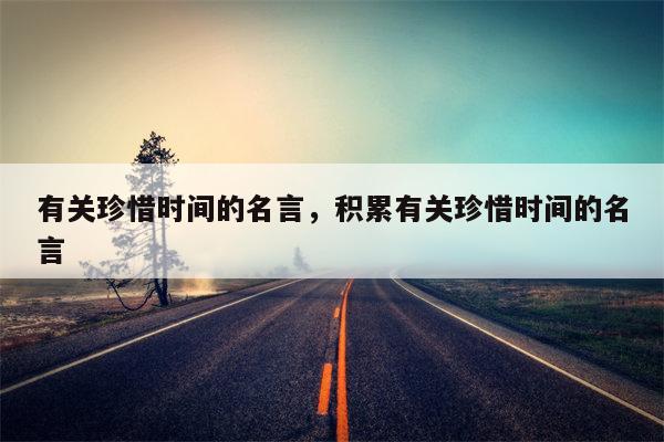 有关珍惜时间的名言，积累有关珍惜时间的名言