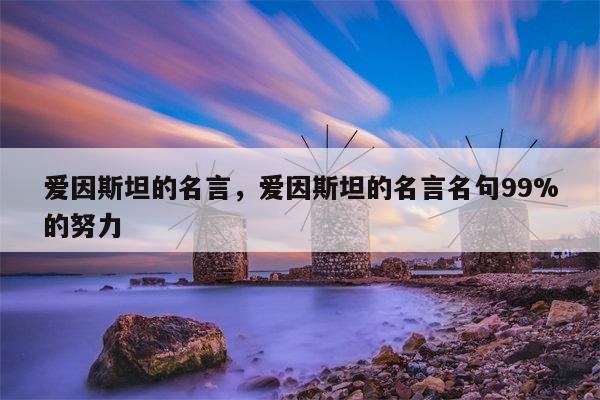 爱因斯坦的名言，爱因斯坦的名言名句99%的努力