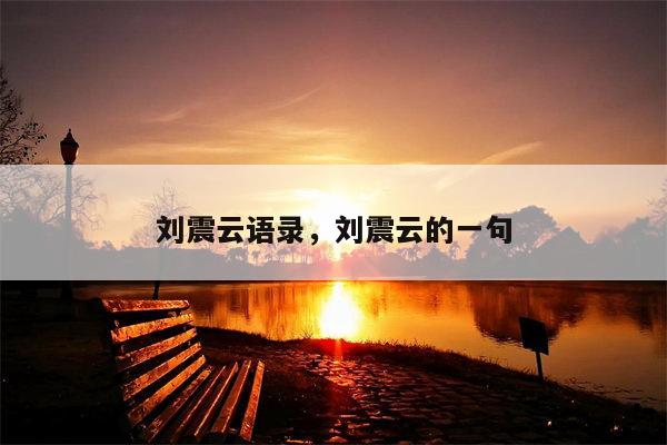 刘震云语录，刘震云的一句