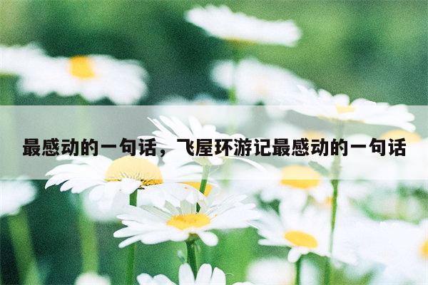 最感动的一句话，飞屋环游记最感动的一句话