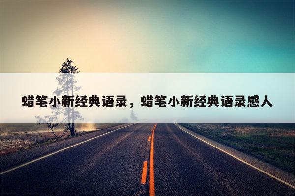 蜡笔小新经典语录，蜡笔小新经典语录感人