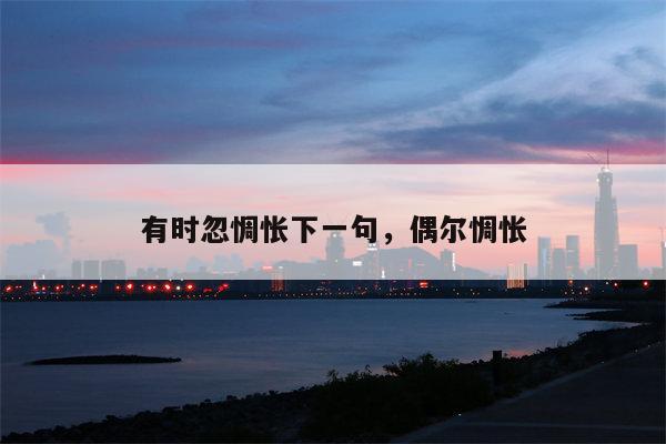 有时忽惆怅下一句，偶尔惆怅