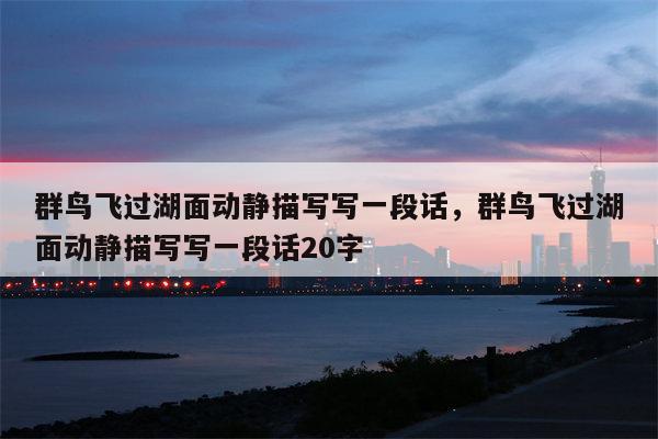 群鸟飞过湖面动静描写写一段话，群鸟飞过湖面动静描写写一段话20字