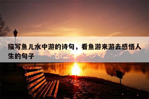 描写鱼儿水中游的诗句，看鱼游来游去感悟人生的句子