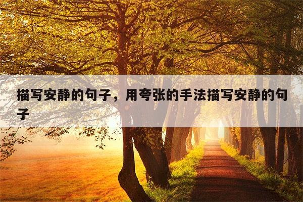 描写安静的句子，用夸张的手法描写安静的句子