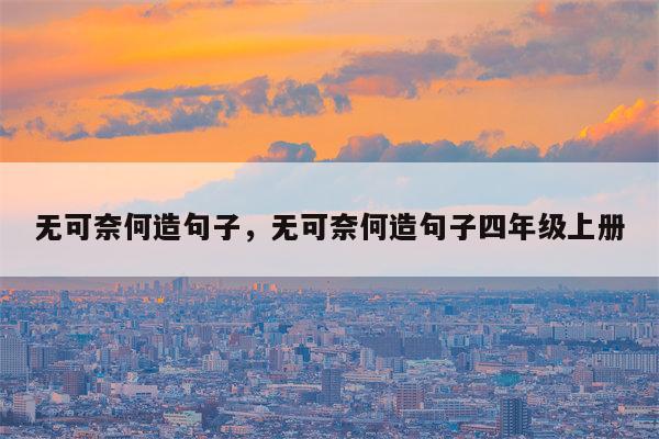 无可奈何造句子，无可奈何造句子四年级上册