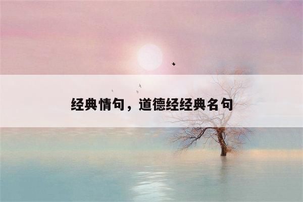 经典情句，道德经经典名句