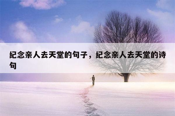 纪念亲人去天堂的句子，纪念亲人去天堂的诗句