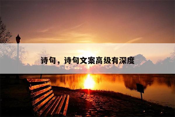 诗句，诗句文案高级有深度