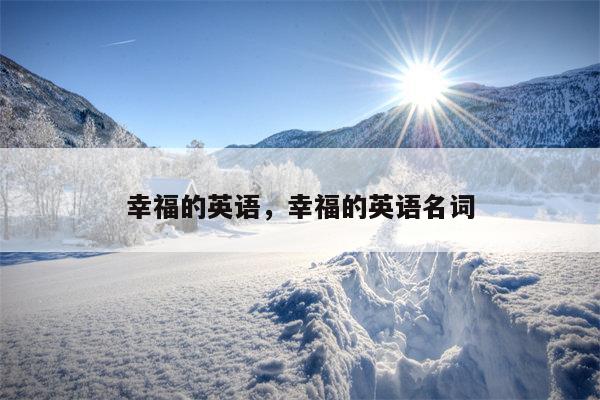 幸福的英语，幸福的英语名词