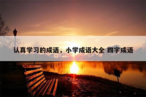 认真学习的成语，小学成语大全 四字成语