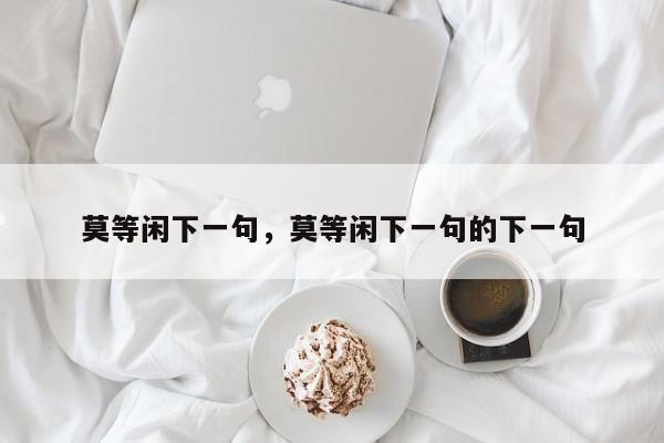 莫等闲下一句，莫等闲下一句的下一句