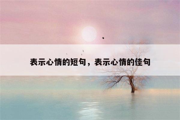表示心情的短句，表示心情的佳句