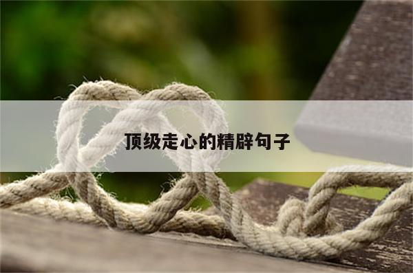 顶级走心的精辟句子