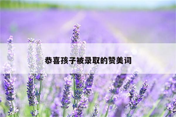 恭喜孩子被录取的赞美词