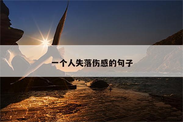 一个人失落伤感的句子