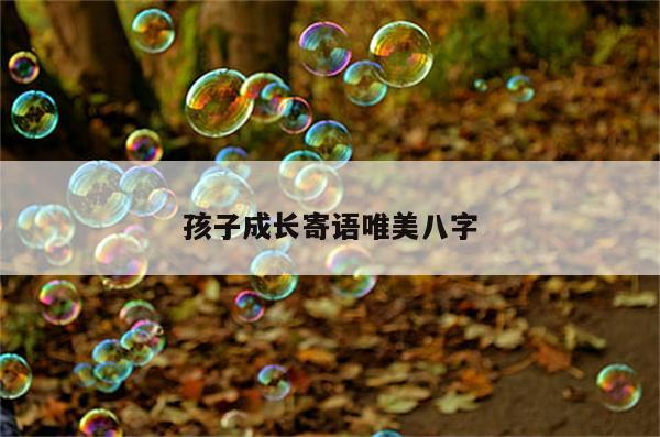 孩子成长寄语唯美八字