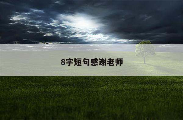 8字短句感谢老师