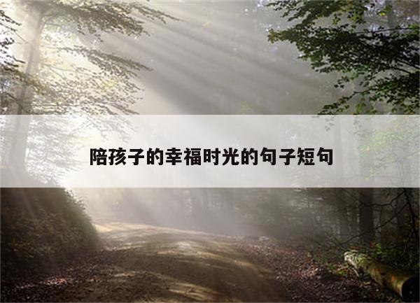 陪孩子的幸福时光的句子短句