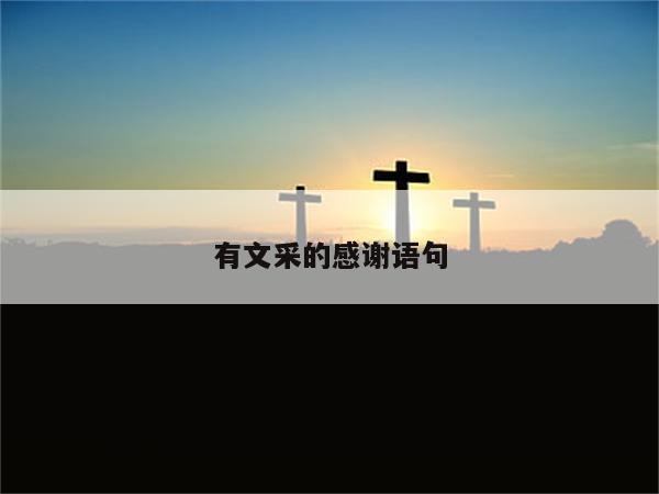 有文采的感谢语句