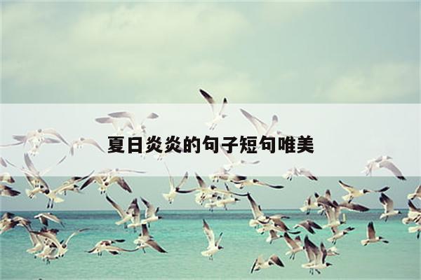 夏日炎炎的句子短句唯美