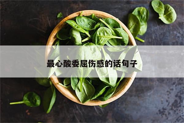 最心酸委屈伤感的话句子