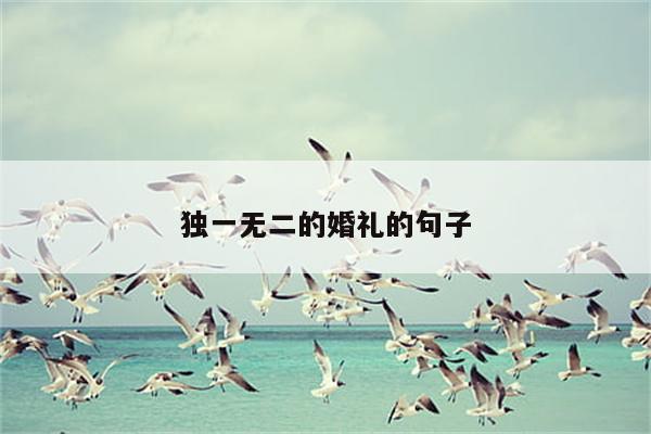 独一无二的婚礼的句子