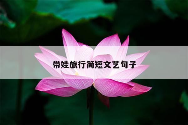 带娃旅行简短文艺句子