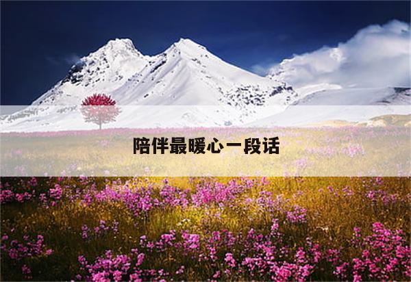 陪伴最暖心一段话