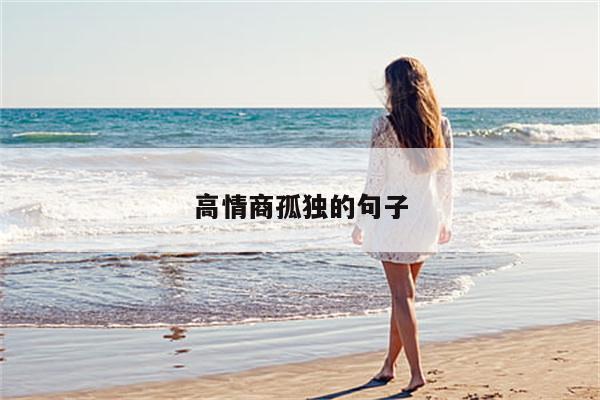 高情商孤独的句子