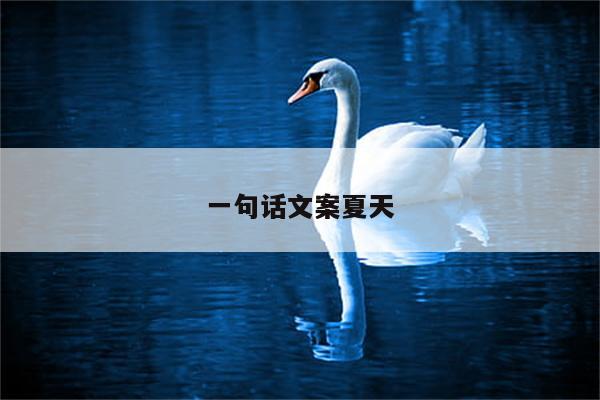 一句话文案夏天