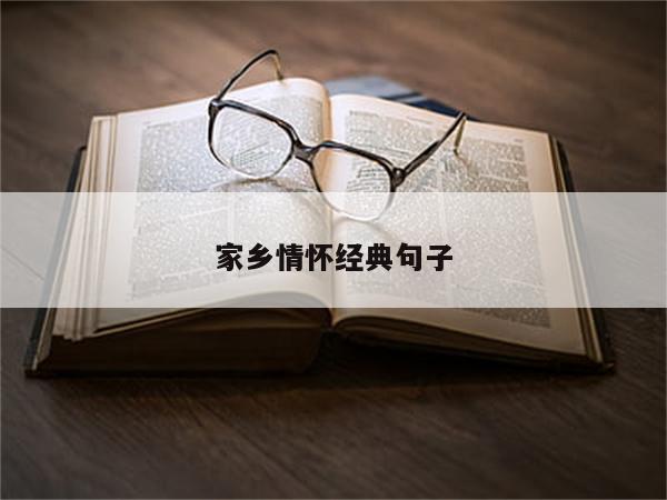 家乡情怀经典句子