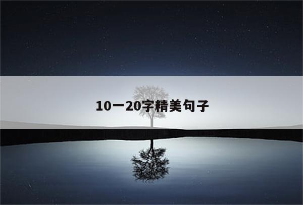 10一20字精美句子