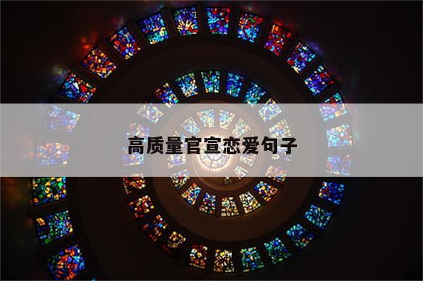 高质量官宣恋爱句子